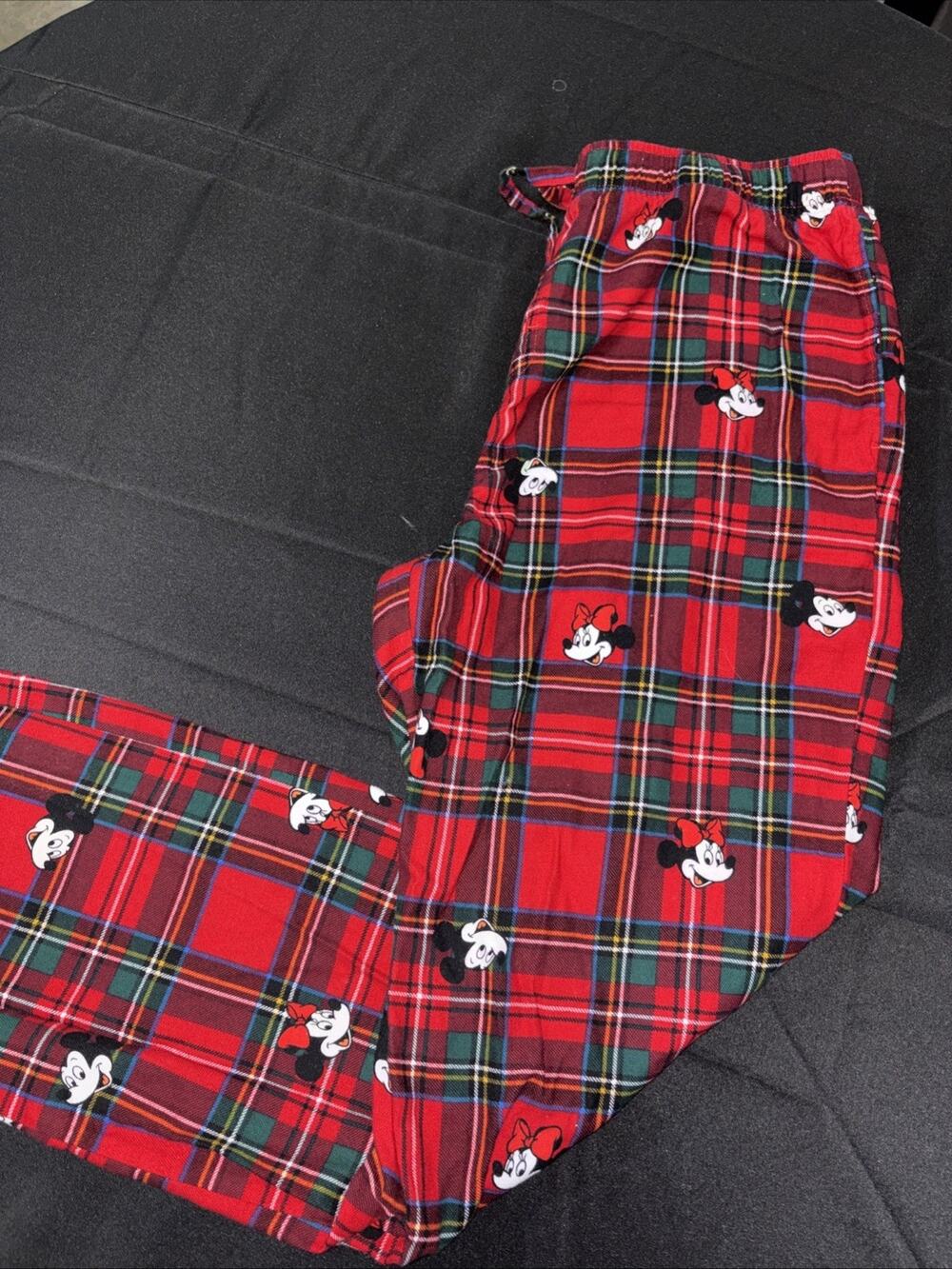 Disney Mickey Flannel Red Old Navy Size Large Pajama Bottom Pants